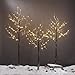 Lightshare 5.5 Feet Snow Dusted Tree, 96 LED Lights, Warm White, for Christmas Tree and Christmas Village Decoration, Decoration Idea for Home, Festival, and Party, Indoor and Outdoor Use