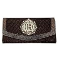 Vintage Dark Brown Designer Ladies Wallet Purse'