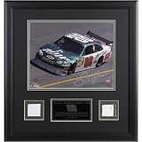 Mounted Memories Dale Earnhardt, Jr. Laserchrome Photo w/ Piece of Firesuit and Sheet Metal