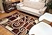 Generations Brand New Contemporary Modern Square and Circles Area Rug, 2' x 7', Brown/Beige