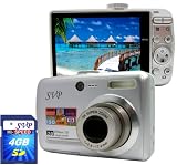 SVP Xthinn-737 Silver 7MP 3x Optical zoom 3-inch LCD Digital Camera + FREE 4GB High Speed SD Memory Card