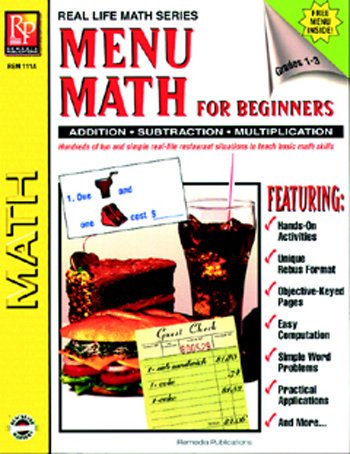 Menu Math for Beginners Book