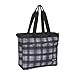JanSport Classic Utility Tote, White/Black Pizzazz Plaid