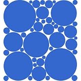Electric Blue Polka Dot Peel & Stick Wall Pops Stickers