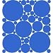 Electric Blue Polka Dot Peel & Stick Wall Pops Stickers