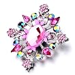 Pink Cross Swarovski Crystal Brooches And Pins