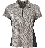 Tail Womens Short Sleeve Convertible Collar Jacquard Zip Polo