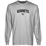 Alabama State Hornets Ash Logo Arch Long Sleeve T-shirt