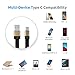 TYPE-C to USB A 3.0 Cable Adapter 3.3ft/ 1m VOJO TRIM5 [Gold], 56K Ohm Pull-up Resistor, Tangle-Free Cord with 5Gbps Fast Data & Charge for Nexus 6P 5X, LG G5 HTC M9 10 Nokia N1 Pixel C, new MacBook