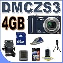 Panasonic Lumix DMC-ZS3 10MP Digital Camera w/12x Wide Angle MEGA Optical IS Zoom (Blue) BigVALUEInc Accessory Saver 4GB Bundle