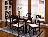 5 PC. Set Cherry Finish Wood Dinette Set Table and 4 Chairs