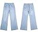 AvaCostume Women's Classic Washed Blue Wide Leg Bootcut Palazzo Jean Pants