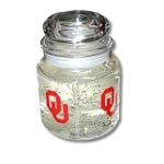 University of Oklahoma Norman OU Sooners - Candle in Glass Jar w/lid - gelly candle w/ OU logo design