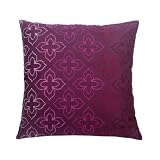 Blissliving Home Safi Pillow, Berry, 18 by 18 Inches by 