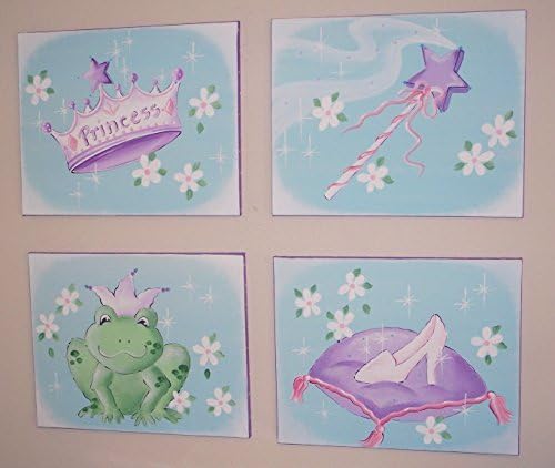 PRINCESS FAIRY TALE ART for girls' rooms * 4 paintings, 16X20 inches each * HUGE