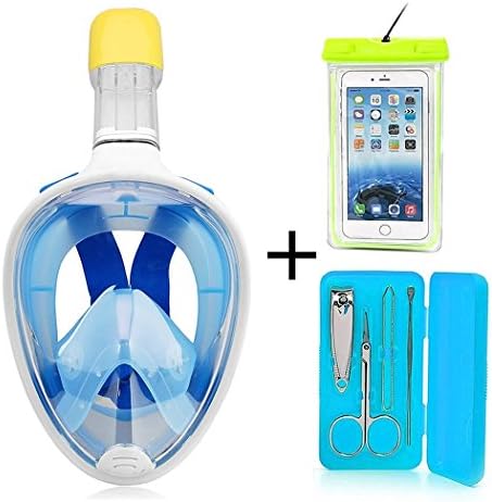 Mcoley 180 Degree Diving mask for Action Camera etc Water Sports(blue)