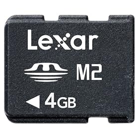 Lexar Memory Stick Micro (M2) 4GB Flash Memory Card with Adapter LMSM4GBASBNAA