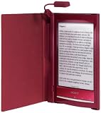 Roter Einband mit integrierter Leuchte für Reader Wi-Fi PRS-T1 von Sony: Dieser elegante Einband schützt den Reader PRSA-CL10R vor Schmutz und ... Reader beim Lesen besser in der Hand liegt