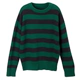 Boys' Cherokee  Striped Crew Sweater - Jade/Gray