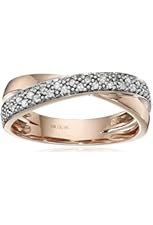 Plated Sterling Silver Classics with Twist Diamond Ring (1/10 cttw, I-J Color, I2-I3 Clarity)