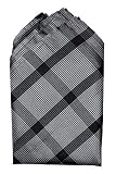 BLACK AND WHITE SILK CHECKS Silk Handkerchief, 100% Silk - by Royal Silk