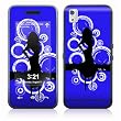 Blue Groupie Design Protective Skin Decal Sticker for Samsung Instinct SCH M800 Cell Phone