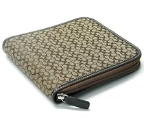 AUTHENTIC COACH MINI SIGNATURE CD DVD HOLDER 60165 (Khaki, Mahogany)