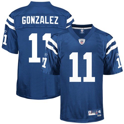 Anthony Gonzalez Blue Reebok NFL Premier Indianapolis Colts Jersey - XX-Large