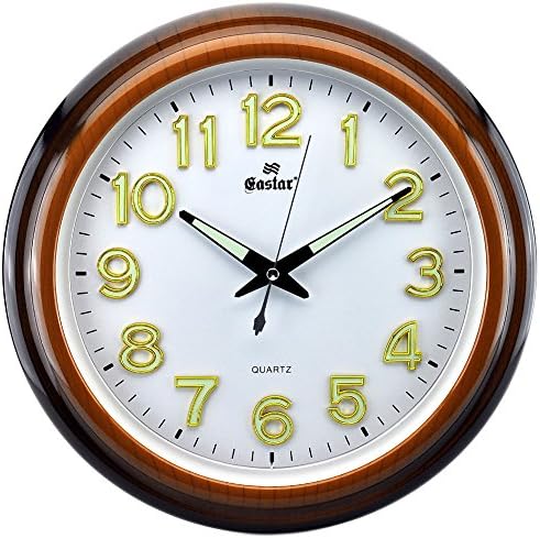 Modern Non Ticking Silent Quartz Analog Digital 13" Wall Clock with Luminous