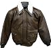 Distressed Brown Leather Bomber Jacket (Men's) (#299-2)