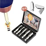 (CPSHOP)5pcステンレスネジ対応　DIY仕様　潰れネジやナメたボルト対策　「ネジ外しキット5点セット」＋「コンパクトドライバー」セット　取説　保証付き