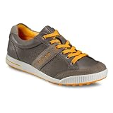 ECCO Men's Street Premiere Golf Shoe,Warm Grey/Warm Grey/Fanta,42 EU/8-8.5 M US