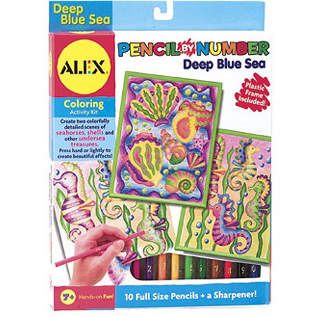 Childrens Toyshop  Toys : Pencil By Number -Deep Blue Sea