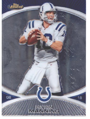 2010 Topps Finest Football Card #10 Peyton Manning Indianapolis Colts