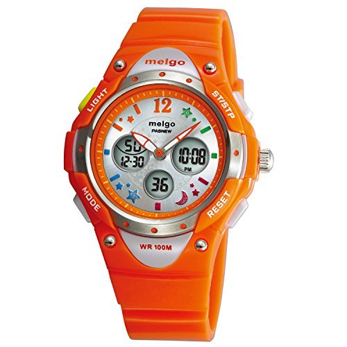 WISEÂ® Kids Watches, Girls Watches, Childrens Watch, Waterproof Watches, Sports Watches, Analoge Digital Watches, Dual Time Waterproof 100m Sports Casual Wrist Watches Orange