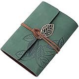 EvZ Vintage Dark Green PU Leather Cover Loose Leaf Blank Notebook Journal Diary Gift