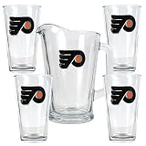 Philadelphia Flyers NHL 4pc Pint Ale Glass & 60oz Pitcher Set - Primary Logo