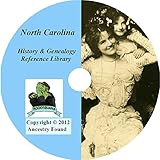 North Carolina History and Genealogy - 128 Books on DVD Ancestry, Records, Family