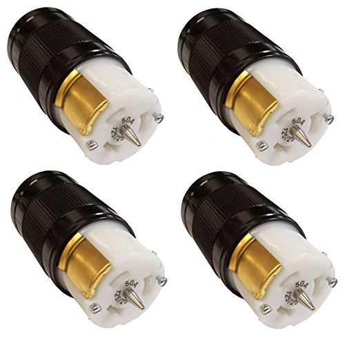 CEP/Marinco CS6364N Female Plug 50-Amp 125/250V Twist Lock Connectors, 4-Pack