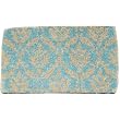 Heavy Duty Coir Doormat, Blue and Natural Colors, Design 1