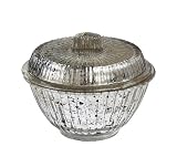 Antique Style Mercury Glass Bowl with Lid Home Decor