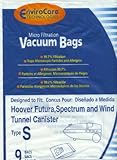 Hoover Type S Envirocare Brand Allergen Microlined Vacuum Bags - 9 in a pac ....