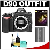 Nikon D90 Digital SLR Camera Body with Nikon Capture NX2 Photo Editing Software + EN-EL3e Battery + Cleaning Kit
