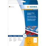 Herma Etiketten A4 4698 210x297 mm extrem stark haftend Folie matt 25 Stück weiß