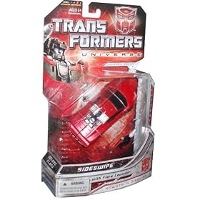 Transformers Universe Deluxe Class Classic Series 6 Inch Tall Robot Action Figure - Autobot SIDESWIPE with Flare Launcher