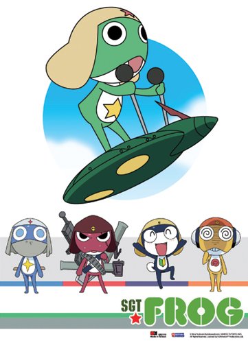 GE Animation Sergeant Frog Flying Keroro Fabric Poster