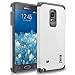 Galaxy Note Edge Case, RANZ Grey with White Hard Impact Dual Layer Shockproof Bumper Case For Samsung Galaxy Note Edge