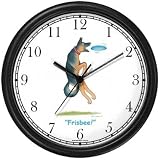 German Shepherd Dog Cartoon or Comic - JP Animal Wall Clock by WatchBuddy Timepieces (Slate Blue Frame)