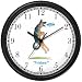 German Shepherd Dog Cartoon or Comic - JP Animal Wall Clock by WatchBuddy Timepieces (Black Frame)