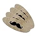 Curly Mustache Double-Sided Oval Nail File Emery Board Set 4 Pack